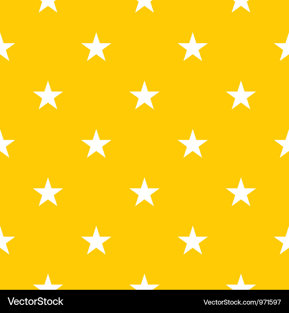 Yellow Star Seamless Pattern Vector Image