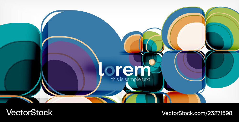 Abstract background - geometric multicolored round Abstract background - geometric multicolored round vector image