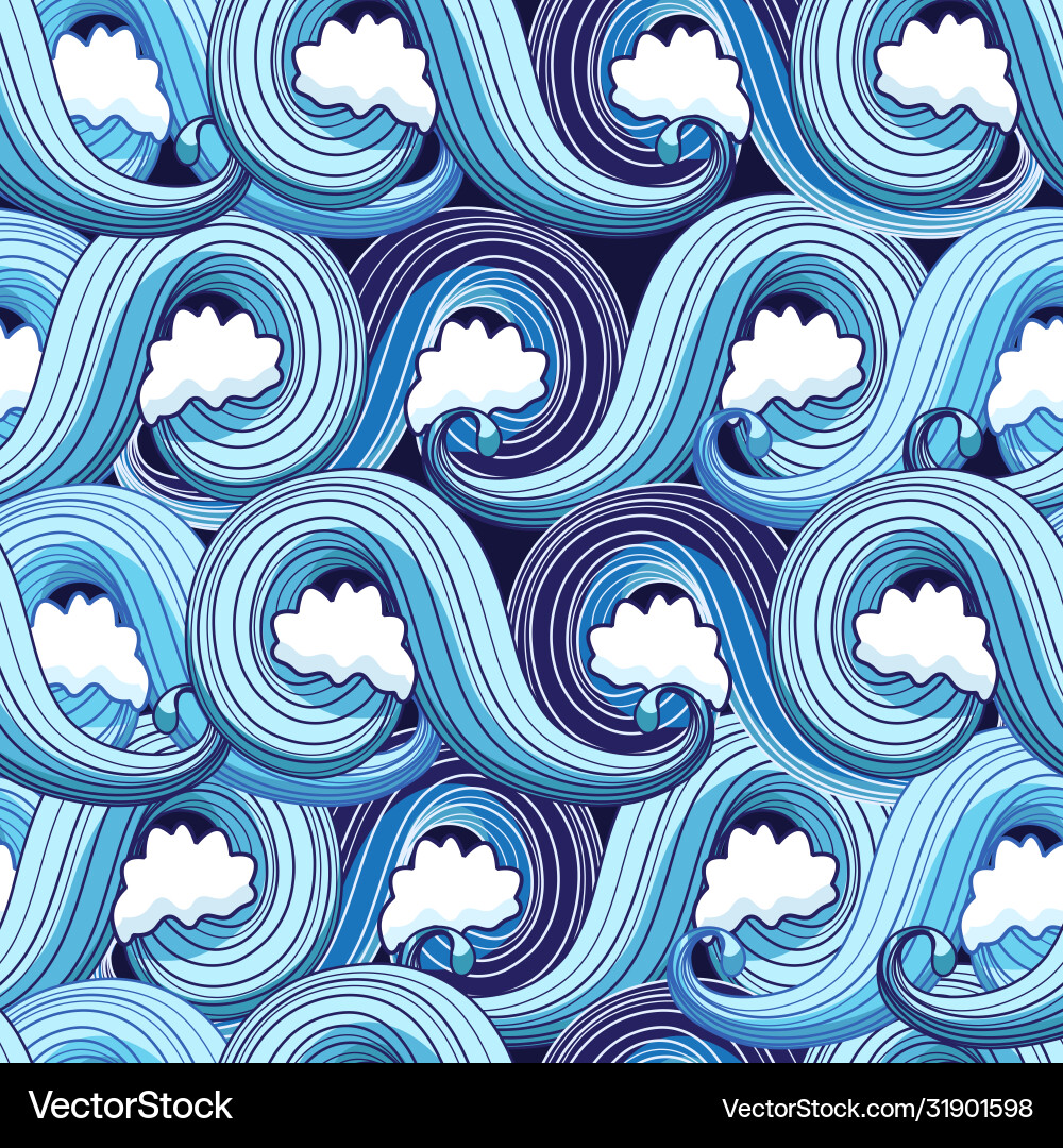 Abstract pattern with waves vector image
