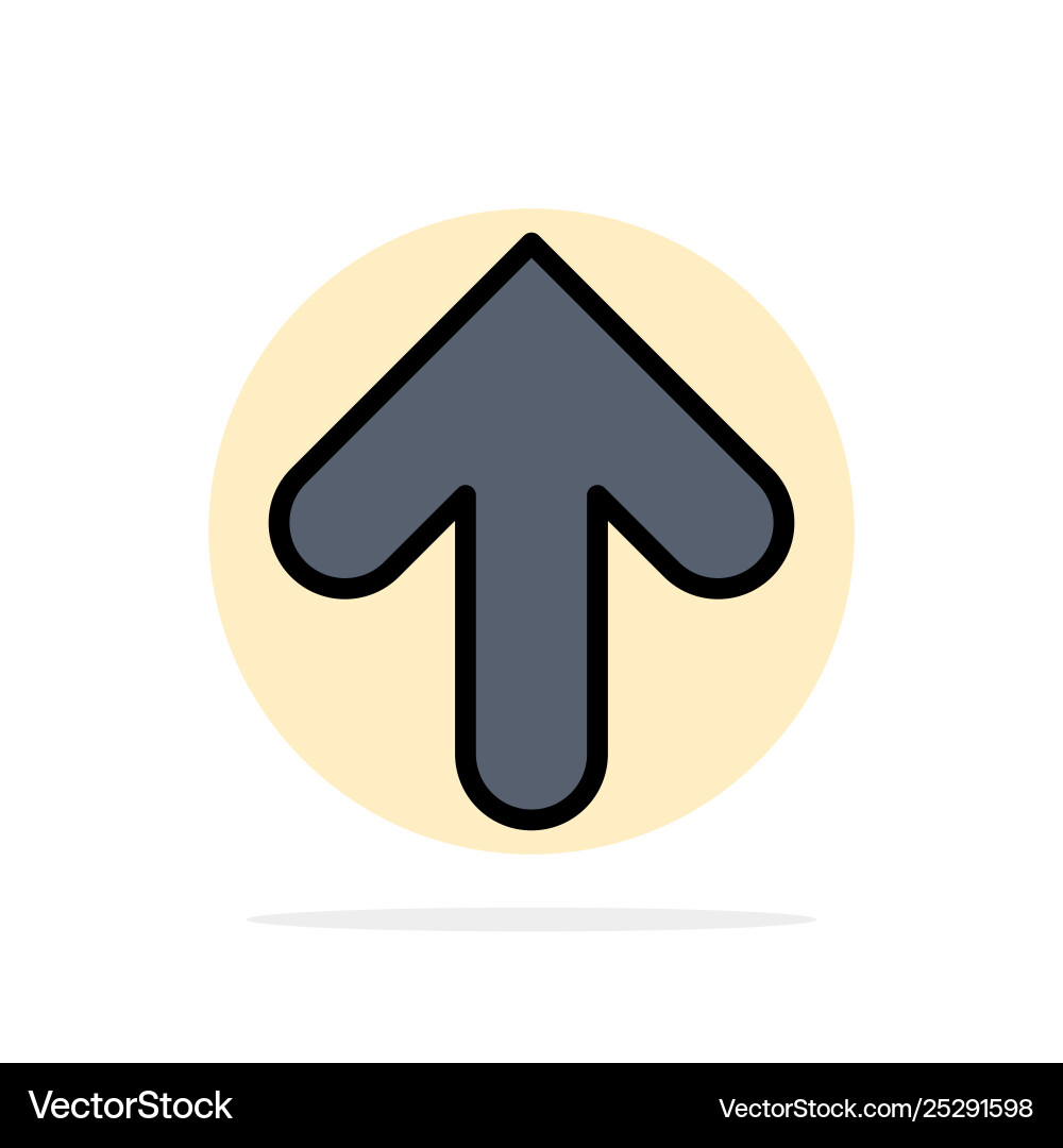 Arrow up upload abstract circle background Arrow up upload abstract circle background vector image
