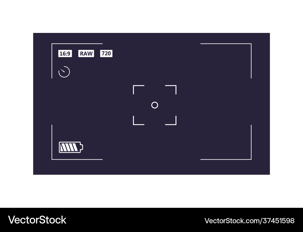 Camera phone interface for continuous shooting Vector Image