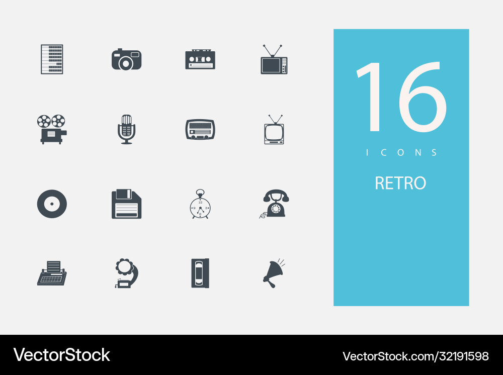 Collection icons in style flat gray color Collection icons in style flat gray color Vector Image