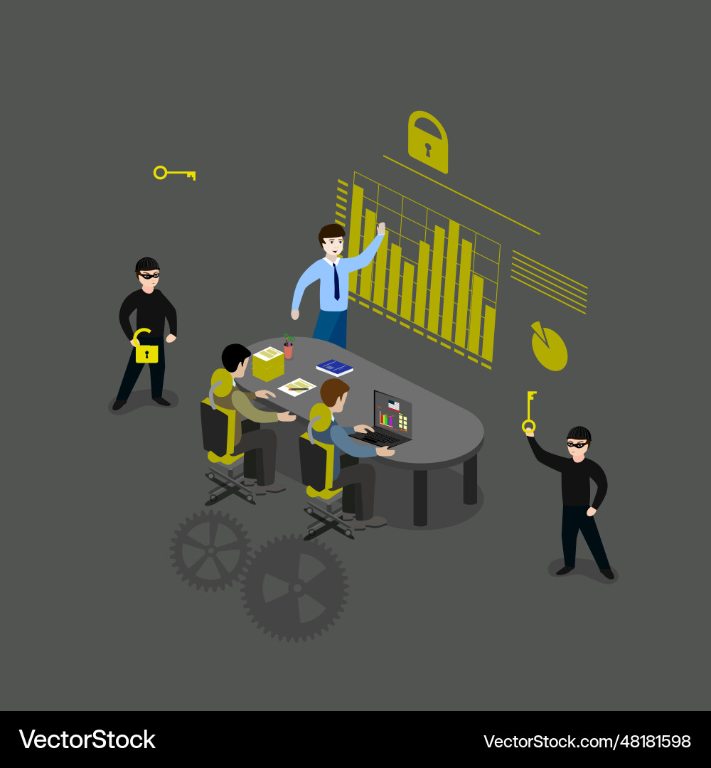 Concept of protection against hacking Concept of protection against hacking vector image
