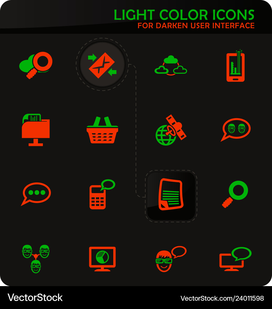 Data analytic and social network icons set Data analytic and social network icons set vector image