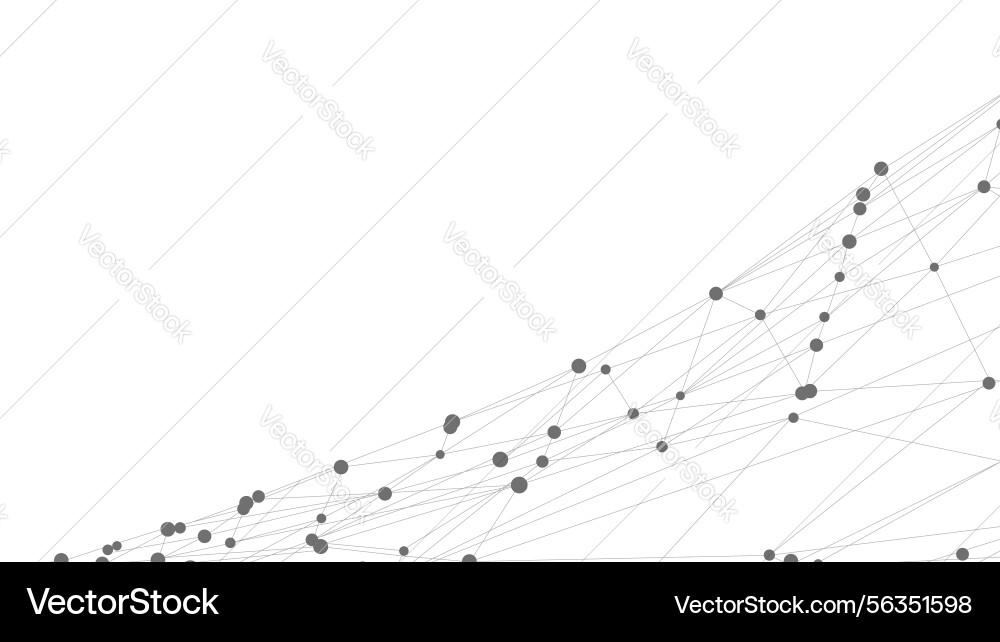 Dots connected by lines abstract wave minimalist Dots connected by lines abstract wave minimalist vector image