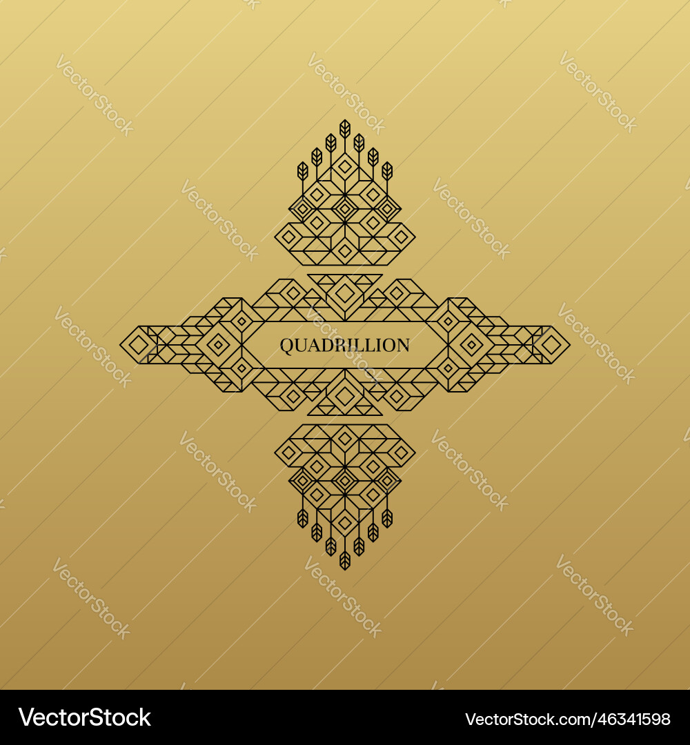 Geometric frame with space for text line art Geometric frame with space for text line art vector image