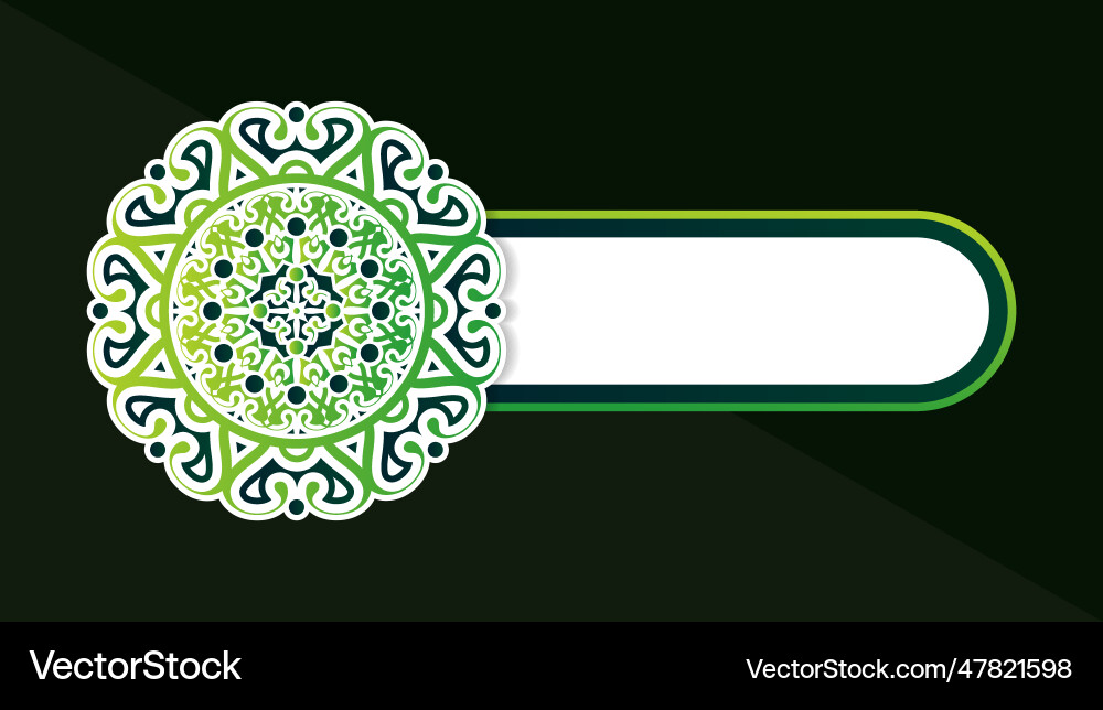 Grüne Mandala dekorative Banner Design Grüne Mandala dekorative Banner Design vektorbild
