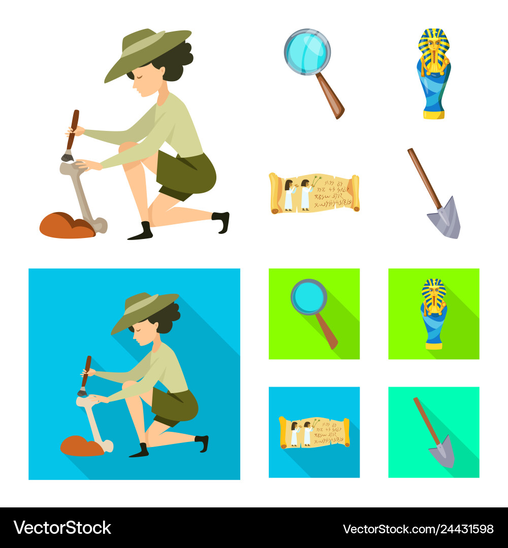 Isolated object of story and items logo set vector image