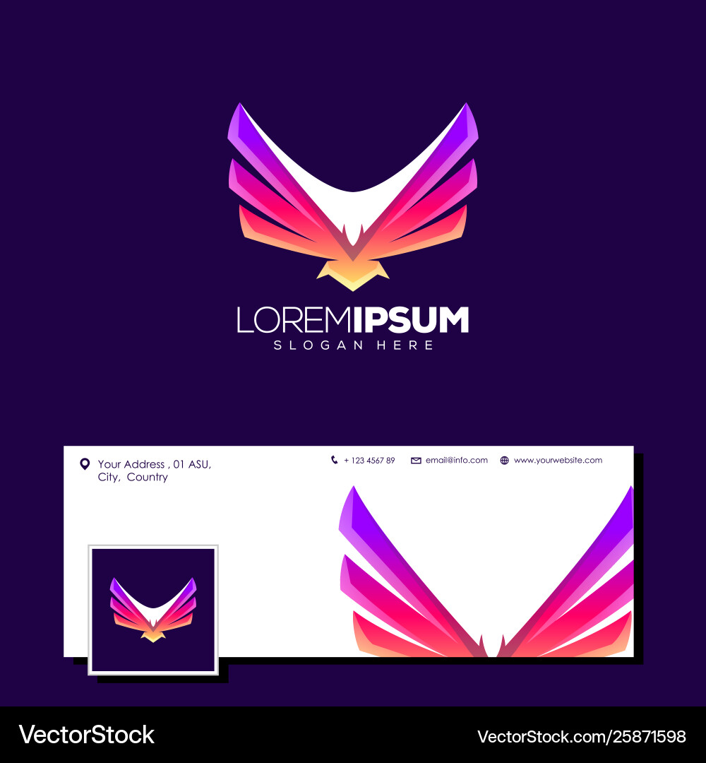 Majestic Eagle Logo Vector Image