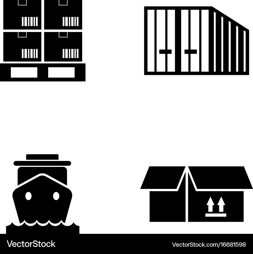 Priority shipping simple related icons Vector Image