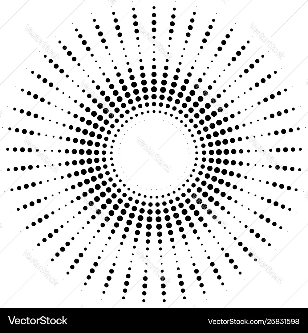 Radial Dotted Abstract Pattern vector image