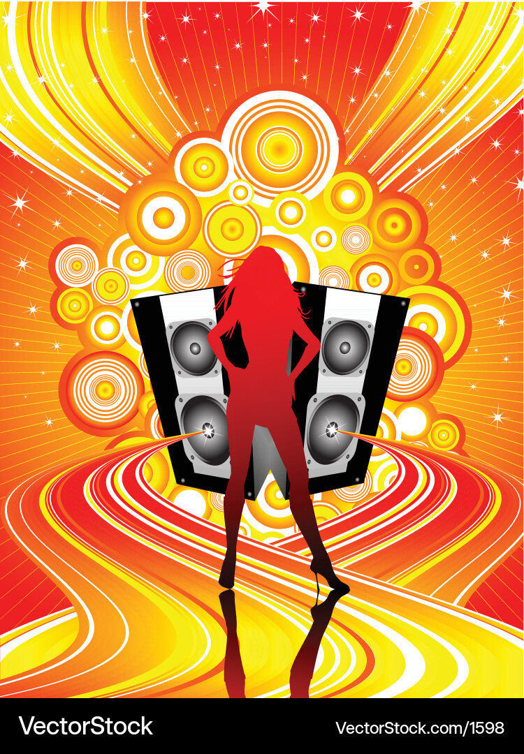 Retro Disco Vibes Vector Image