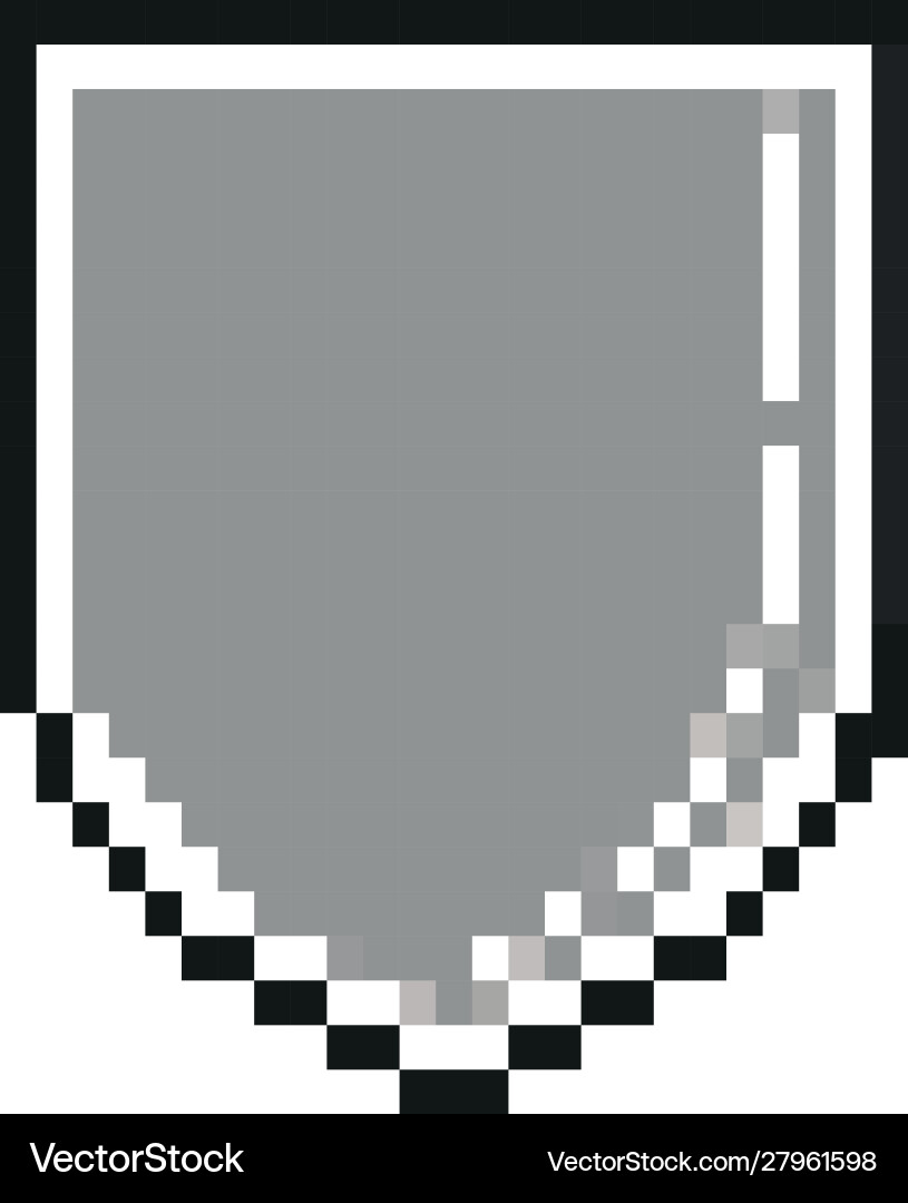 Shield guard 8 bits pixelated style icon Vector Image