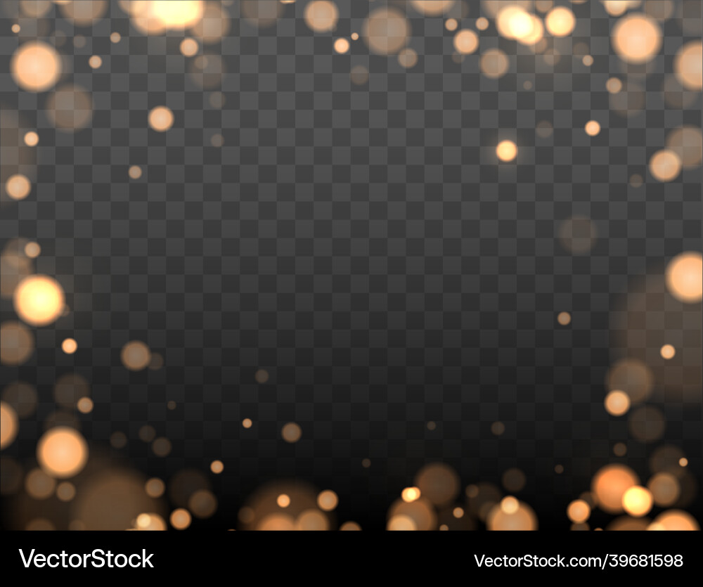 Shining bokeh isolated on transparent background vector image