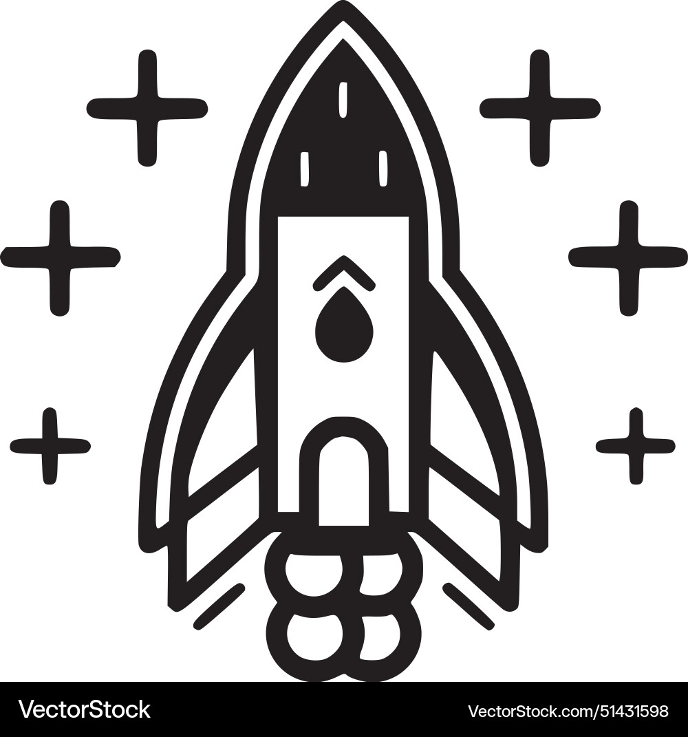 Space - black and white Royalty Free Vector Image