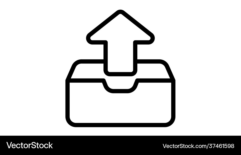 Upload arrow up uploading single isolated icon Upload arrow up uploading single isolated icon vector image