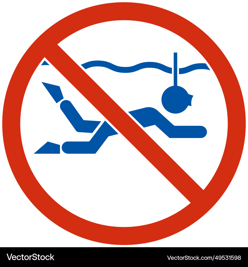 Wassersicherheit Zeichen Aufmerksamkeit kein Schnorcheln Wassersicherheit Zeichen Aufmerksamkeit kein Schnorcheln vektorbild