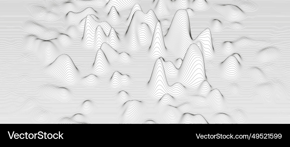 Abstract background with distorted line shapes Vector Image