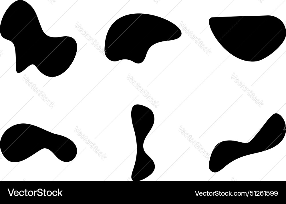Abstract blobs liquid and fluid shape pictogram vector image