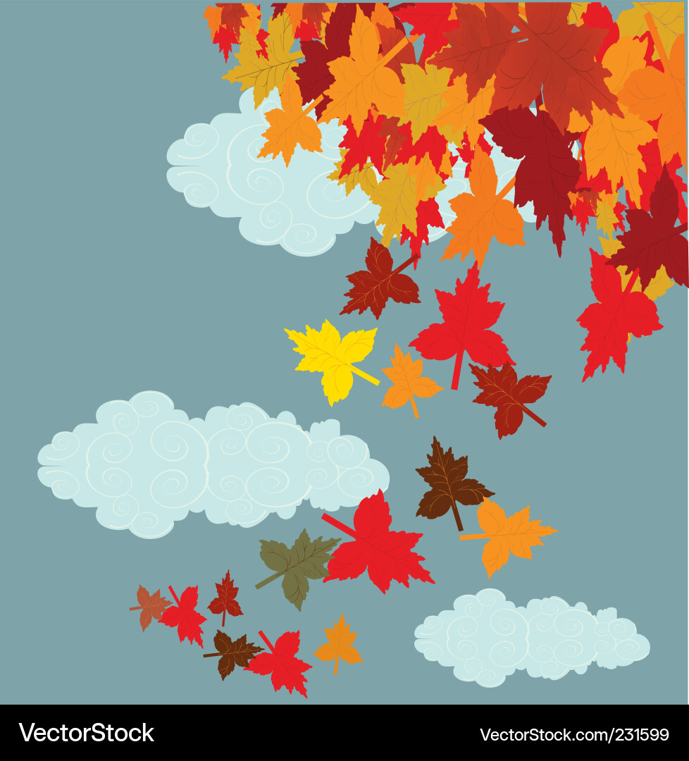 Autumn print vector image