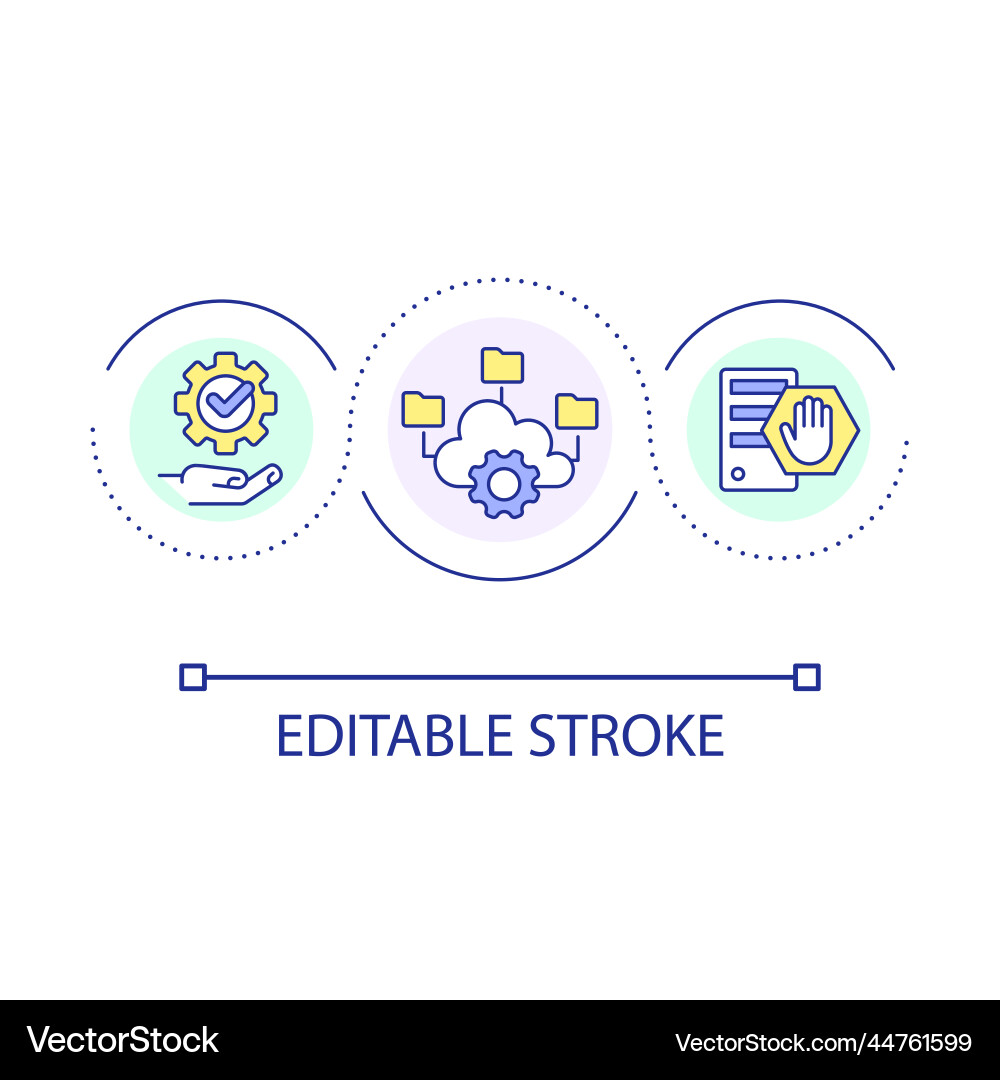 Cloud Native Development Loop Icon vector image