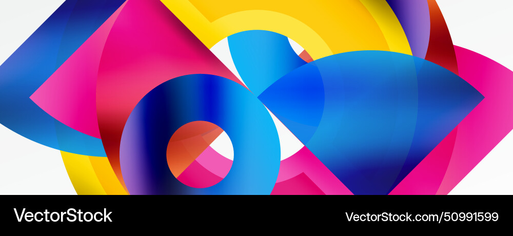 Colorful ribbons float in a symmetrical pattern Colorful ribbons float in a symmetrical pattern Vector Image