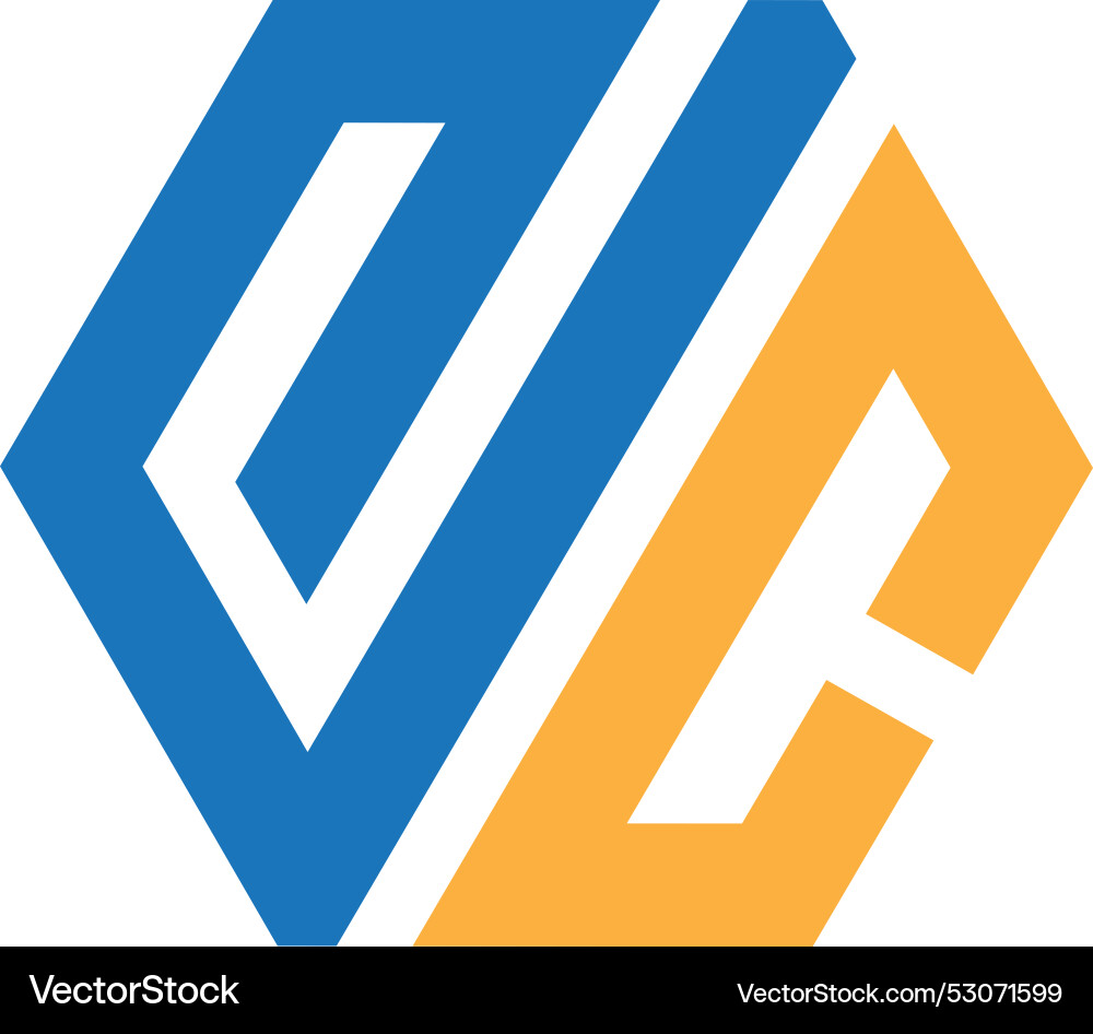 Gc initial logo design template Vector Image