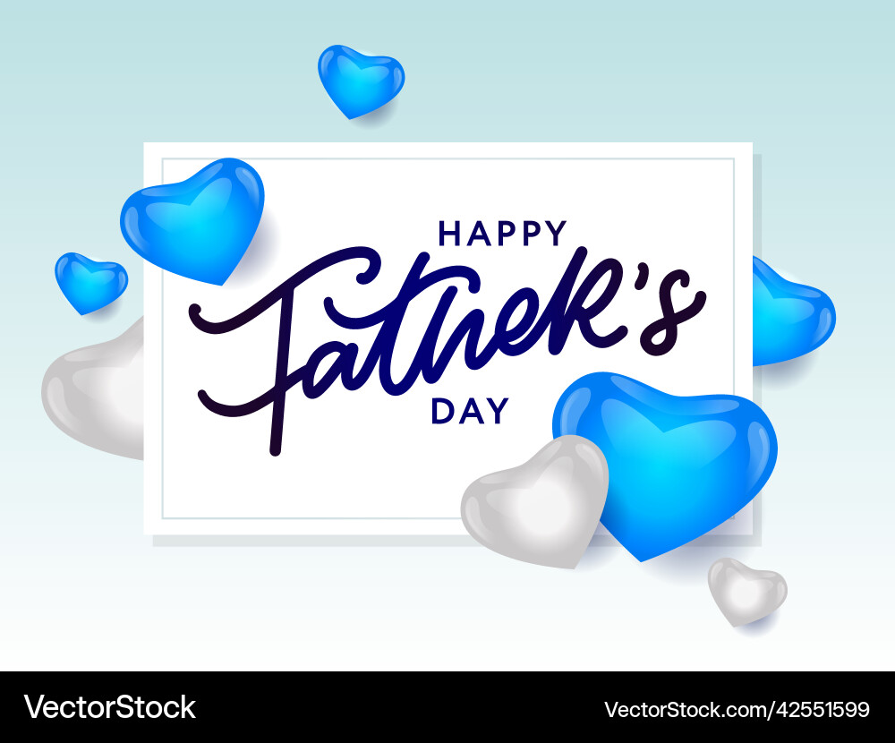 Happy fathers day calligraphy greeting card Happy fathers day calligraphy greeting card vector image