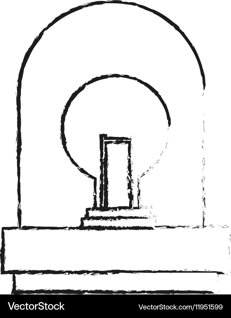 Isolated robot with light bulb design vector image
