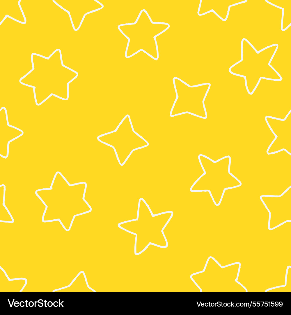 Outline Star Repeat Pattern Vector Image