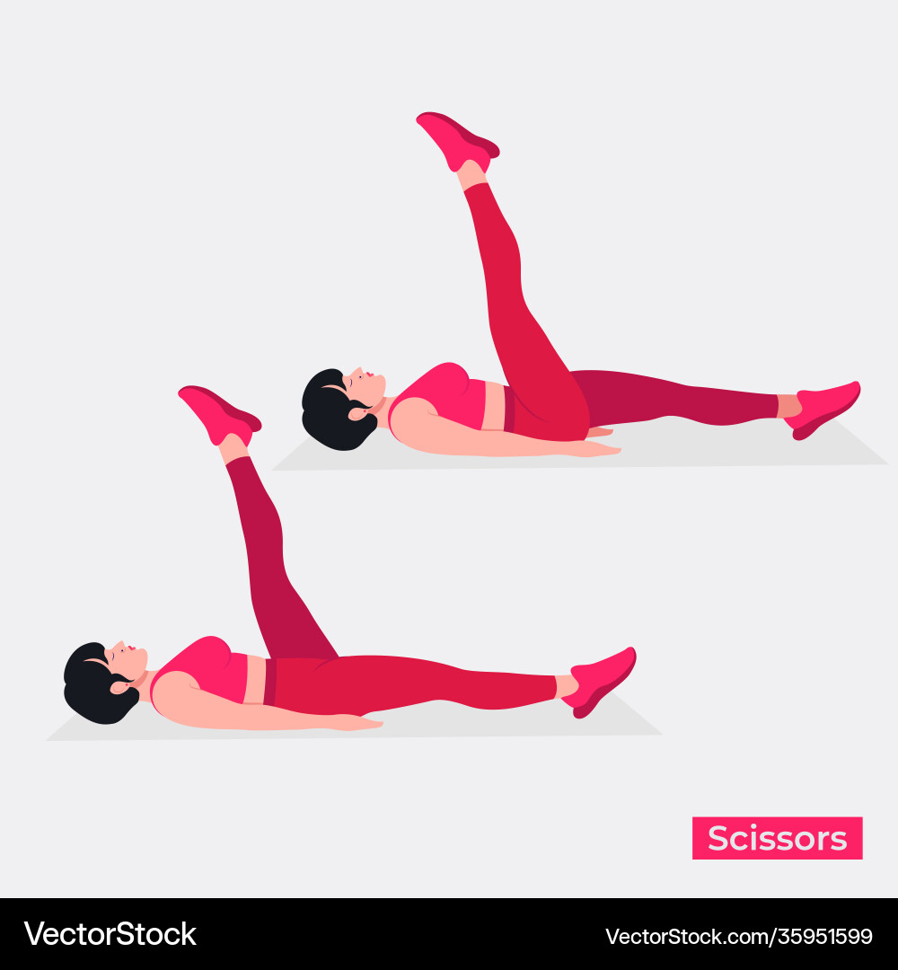 Scissors exercise Scissors exercise vector image