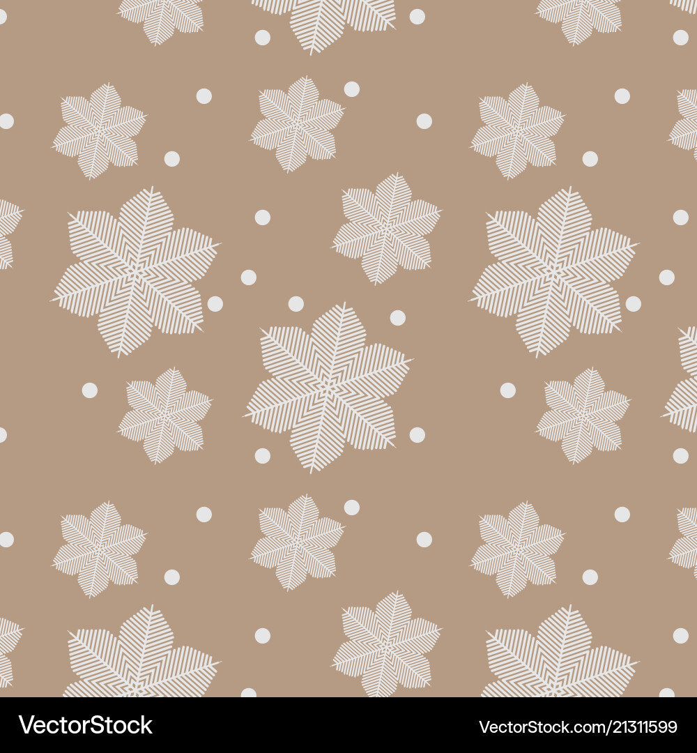 Seamless snowflake pattern Seamless snowflake pattern Vector Image