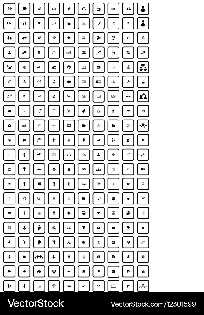 Set of universal icons for web and mobile vector image