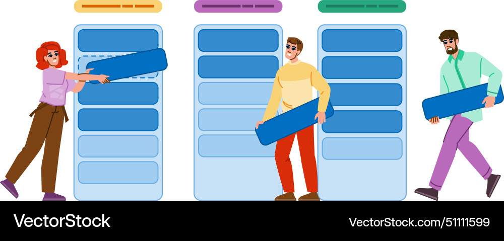 User card sorting website User card sorting website vector image