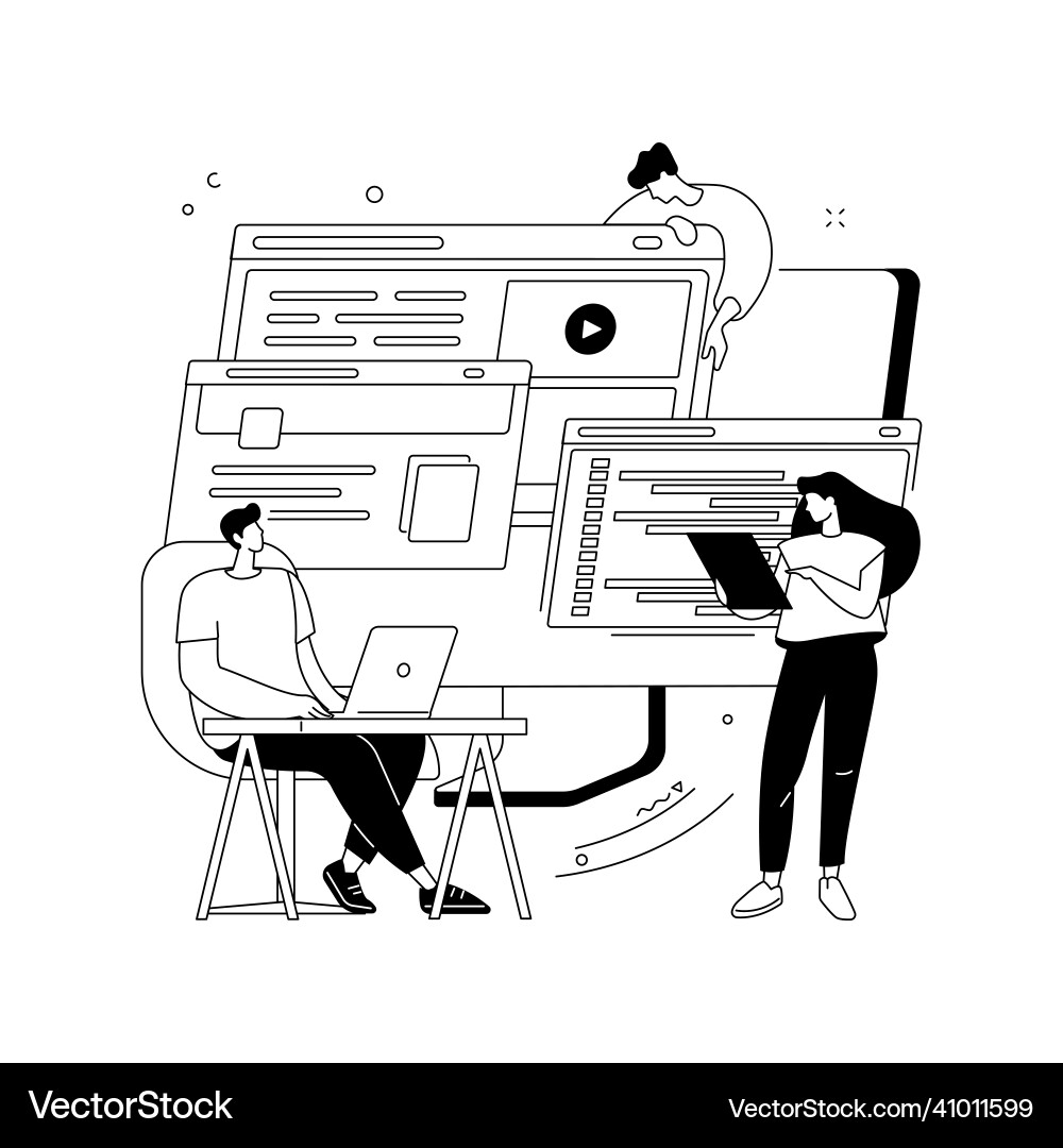 Web development abstract concept Web development abstract concept vector image