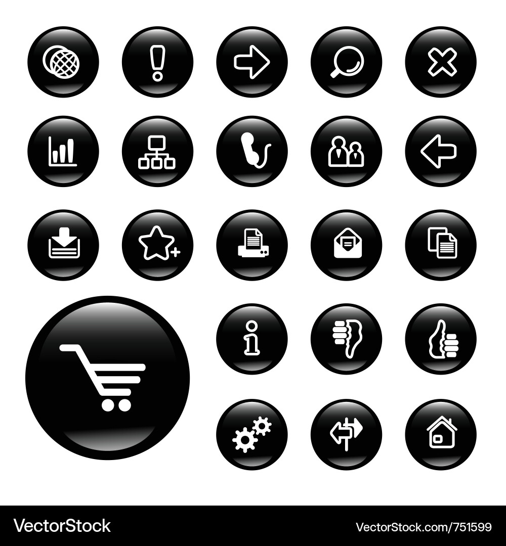 Web Icon Set - 22 Icons Vector Image