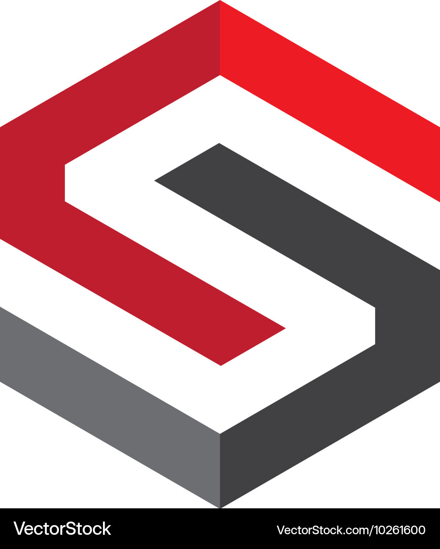 3D S Logo Vektorbild