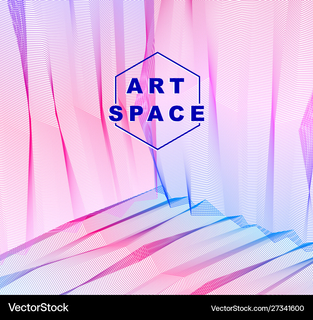 Abstract artistic background for design linear 3d Abstract artistic background for design linear 3d vector image