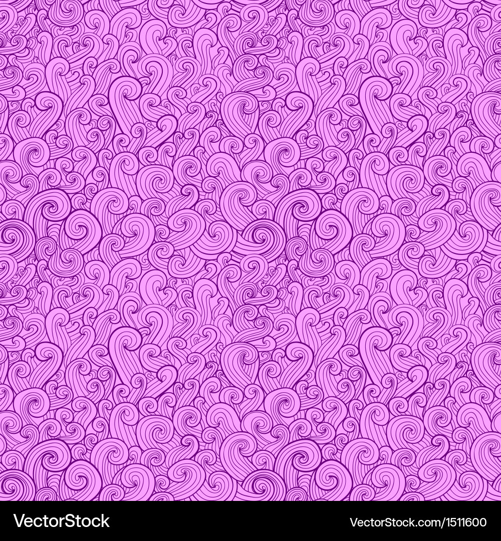 Abstract curly shapes seamless pattern vector image