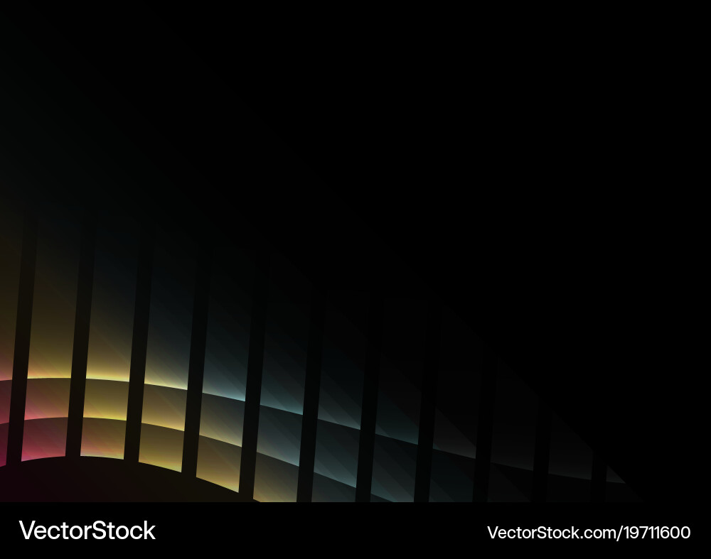 Abstract pixel curve gradient black background vector image