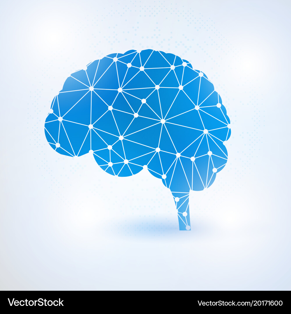 Binary Brain Circuit vector image