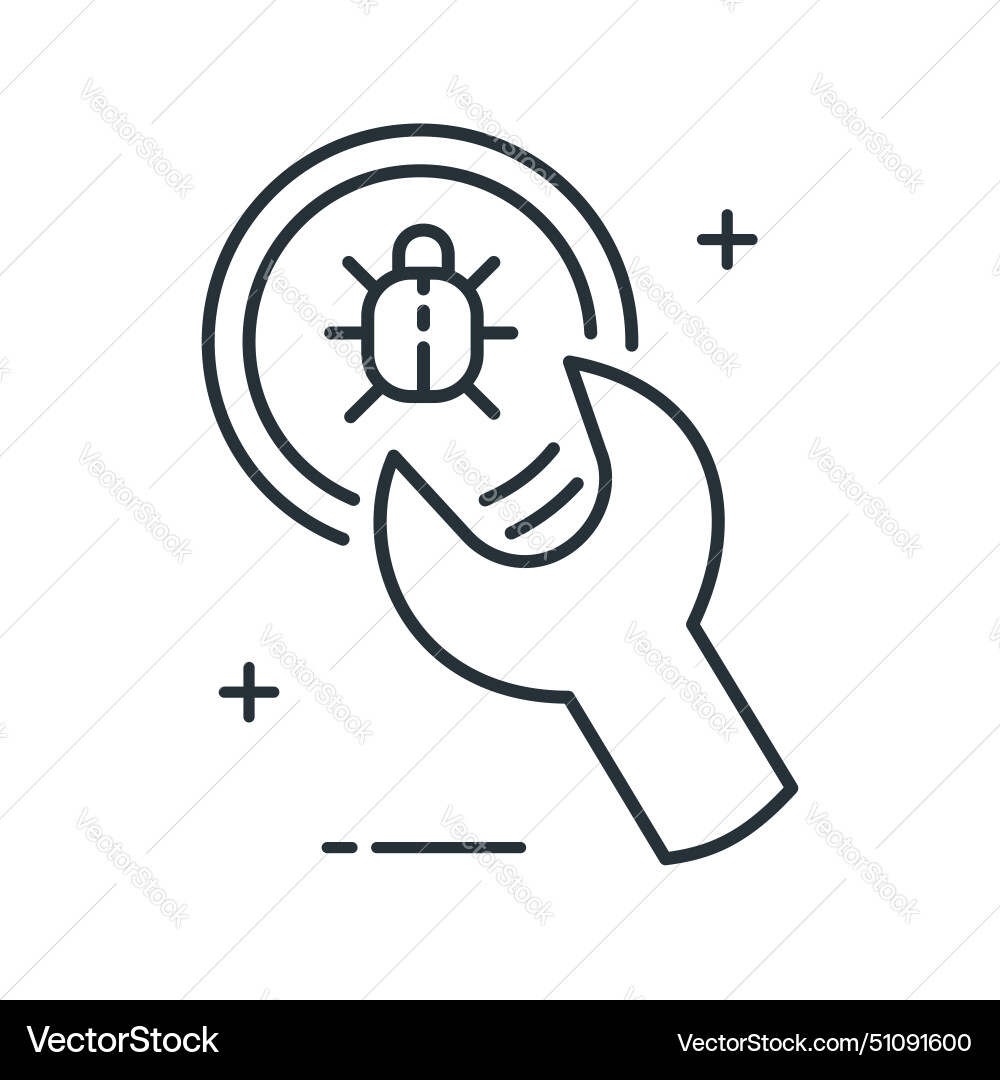 Fehlerbehebung Software Debugging Icon Design Vektorbild