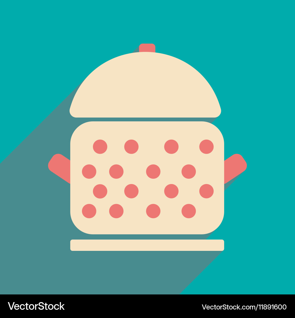 Flat with shadow icon and mobile application vector image