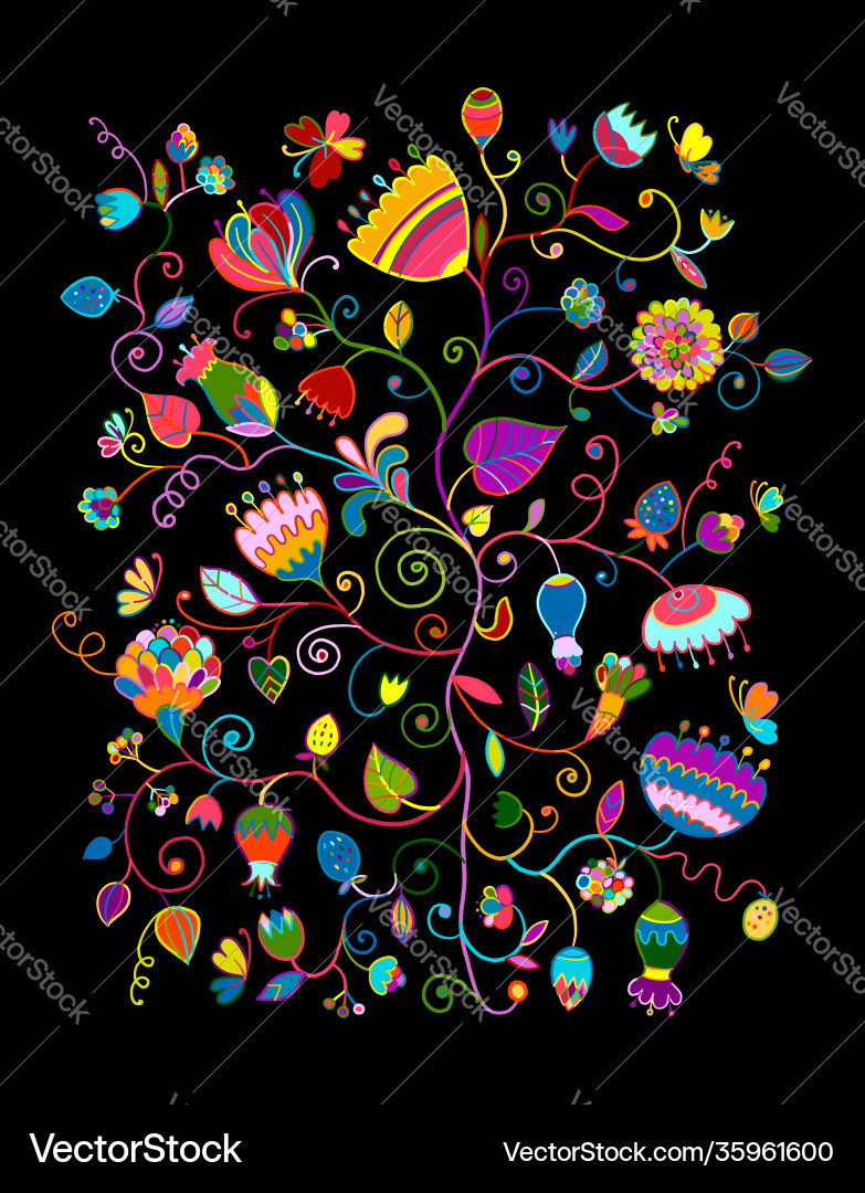 Floral background for your design Floral background for your design vector image