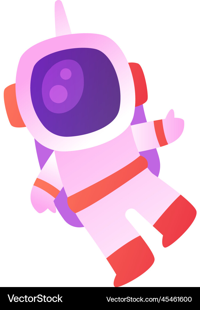 Funny astronaut in spacesuit floating outer Funny astronaut in spacesuit floating outer vector image