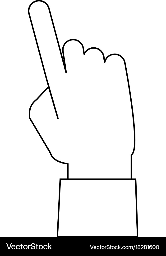 Hand with index finger up icon image Vector Image