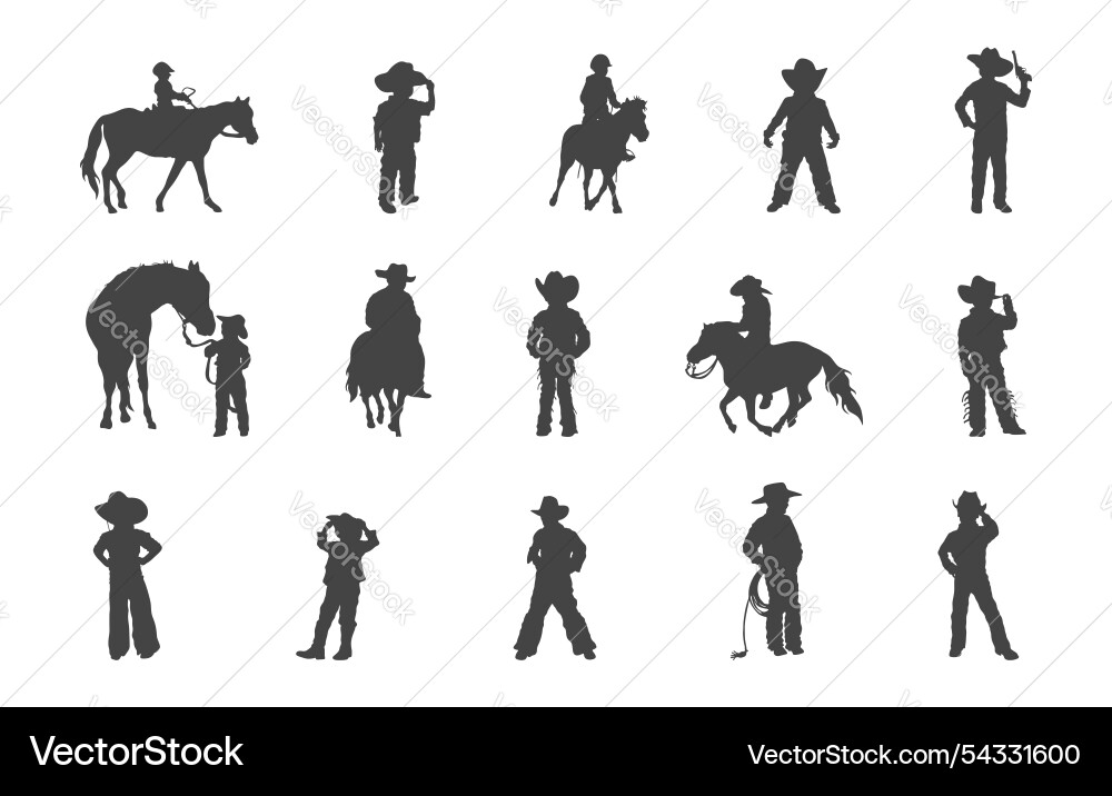 Little Cowboy Silhouette Clip Art Little Cowboy Silhouette Clipart
