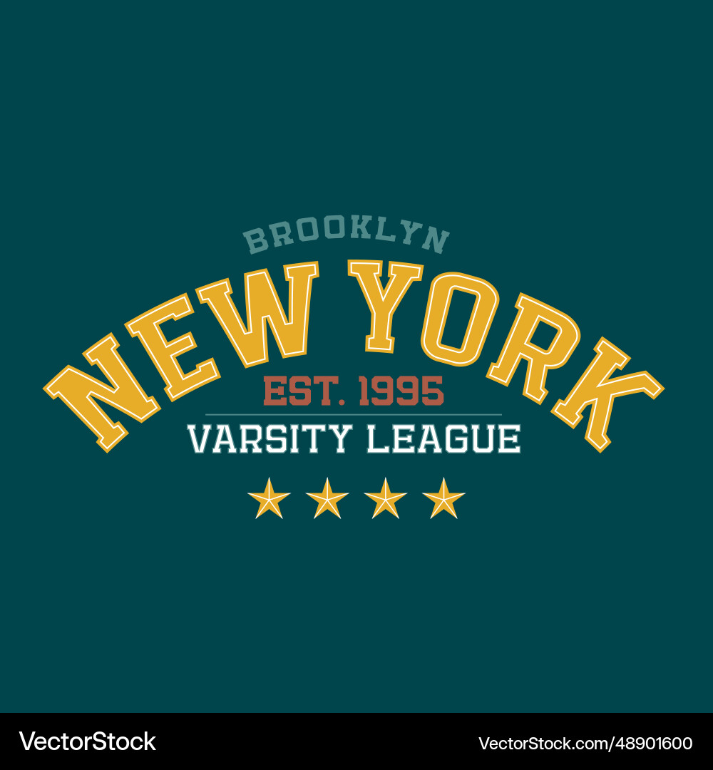New york varsity league - Vintage Typografie New york varsity league - Vintage Typografie vektorbild