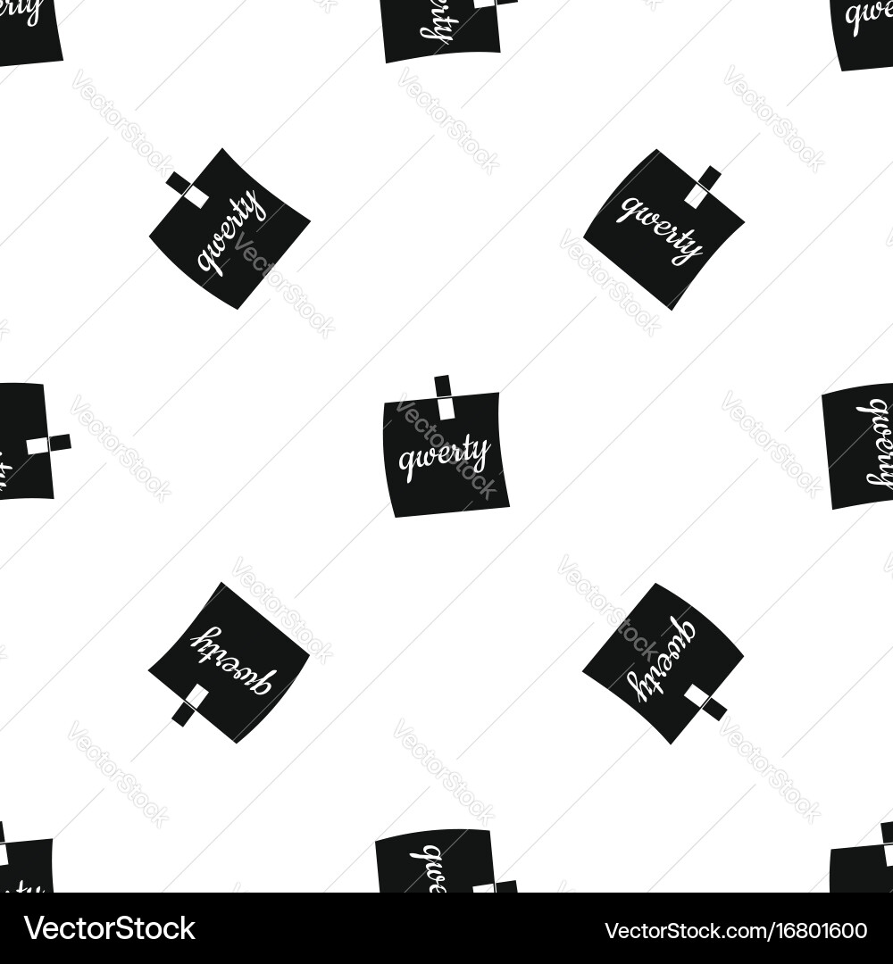 Paper sheet with text qwerty pattern seamless vector image