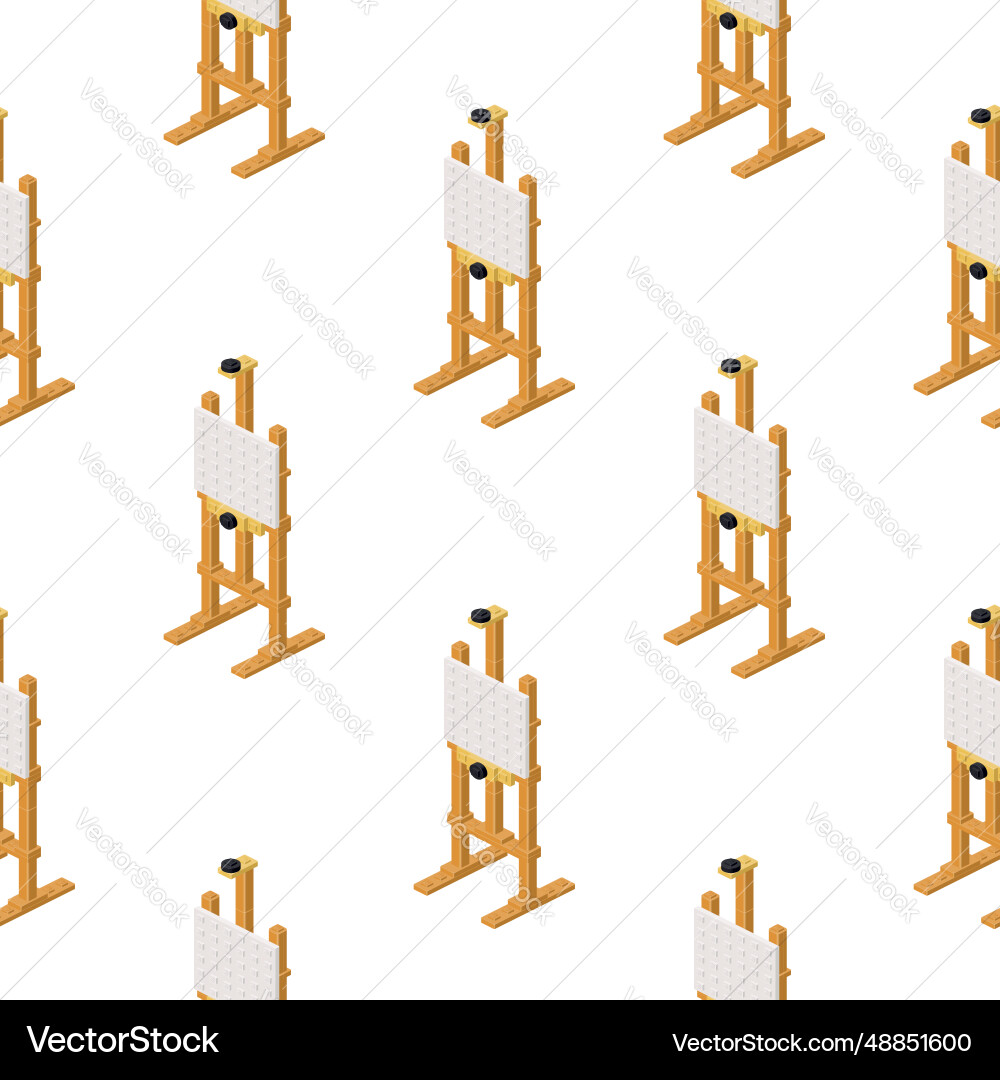 Pattern of easels in isometry Pattern of easels in isometry vector image